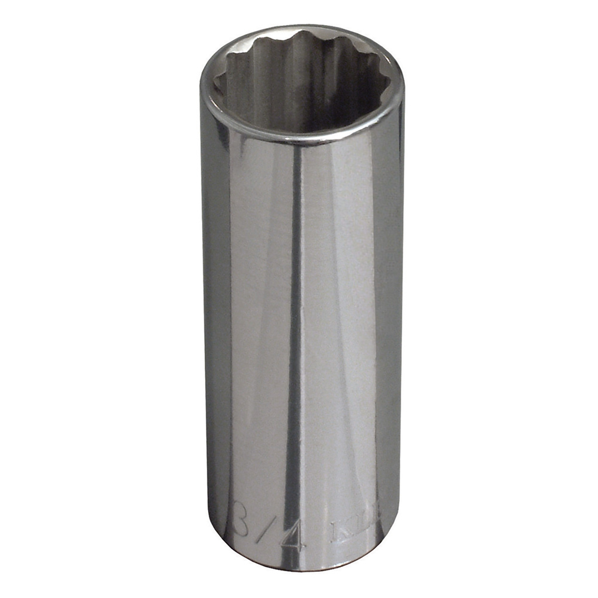 Klein Tools, 9/16in. Deep 12-Point Socket, 1/2in. Drive, Socket Size 9/16 in, Drive Size 1/2 in, Model# 65826